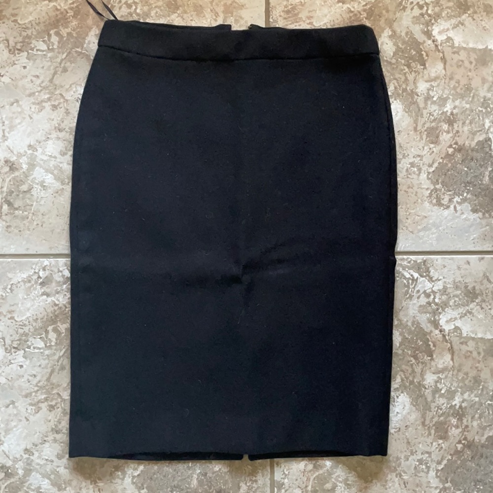 Black wool skirt